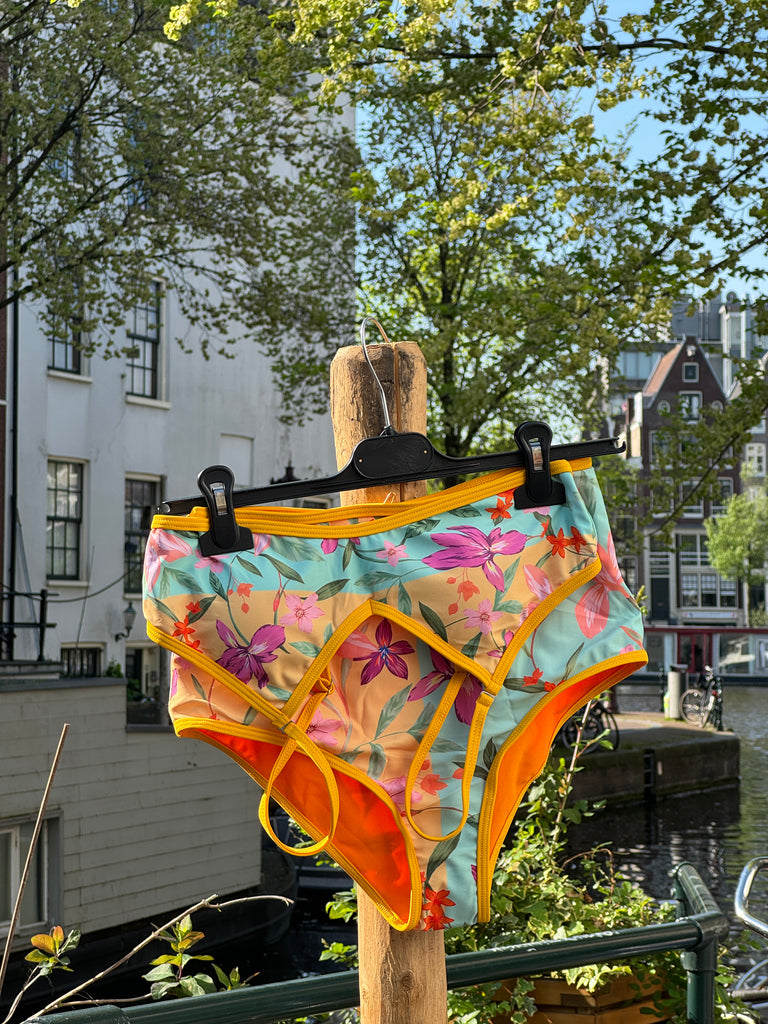 gekleurde bloem bikini set