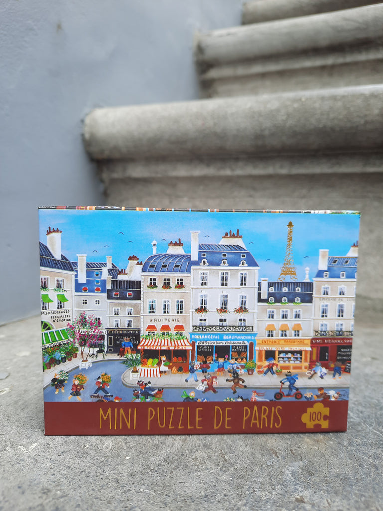 mini puzzel van een straat in Parijs
