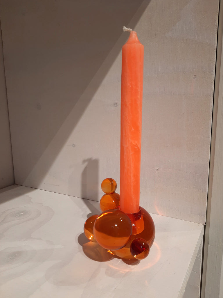 handgemaakt glazen kaarsenstandaard bolvorm