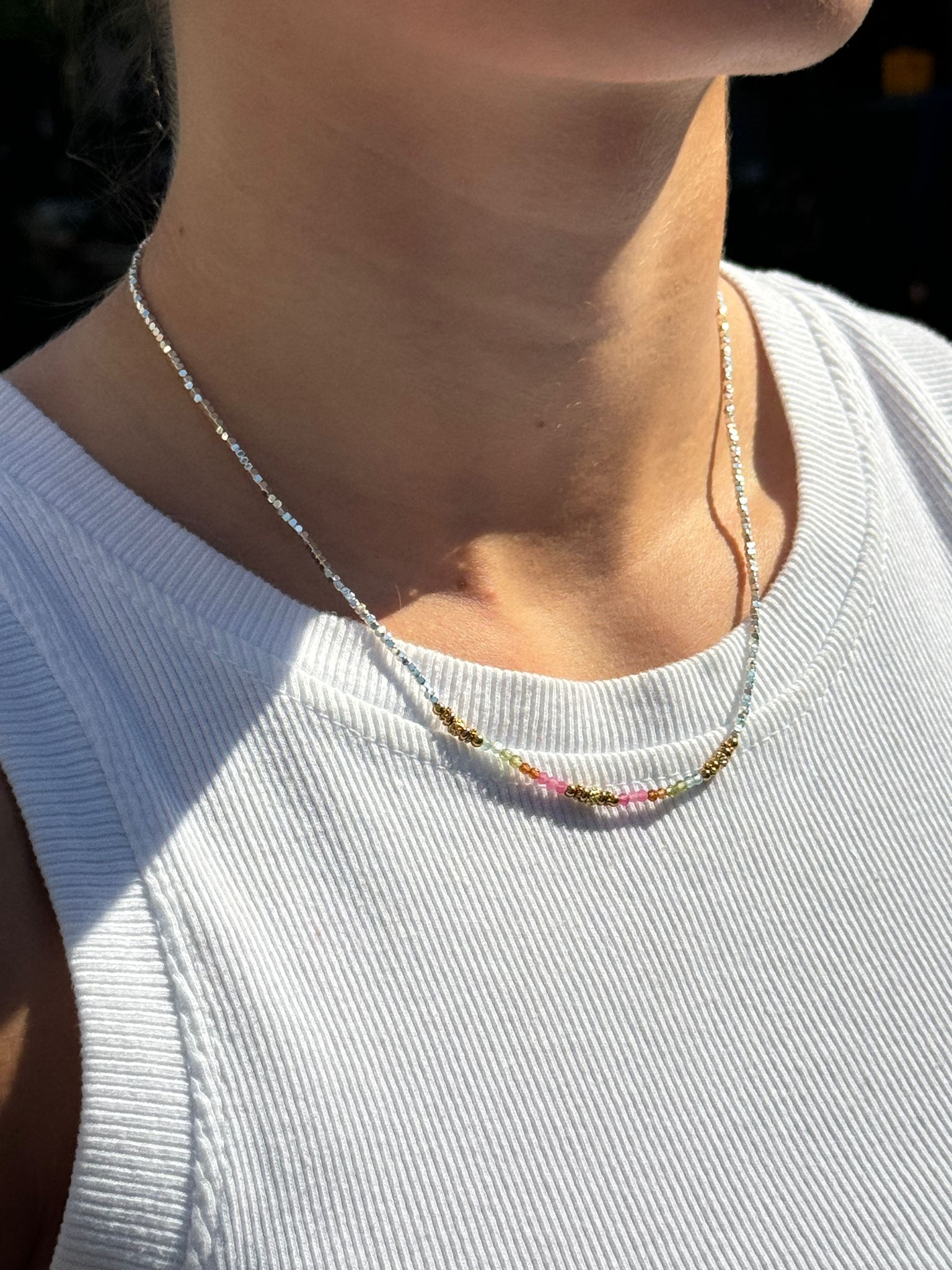 Skagen Women's Stainless Steel or Semi precious with lobster clasp Double chain necklace Skagen Women's Stainless Steel or Semi precious with lobster clasp Double chain necklace