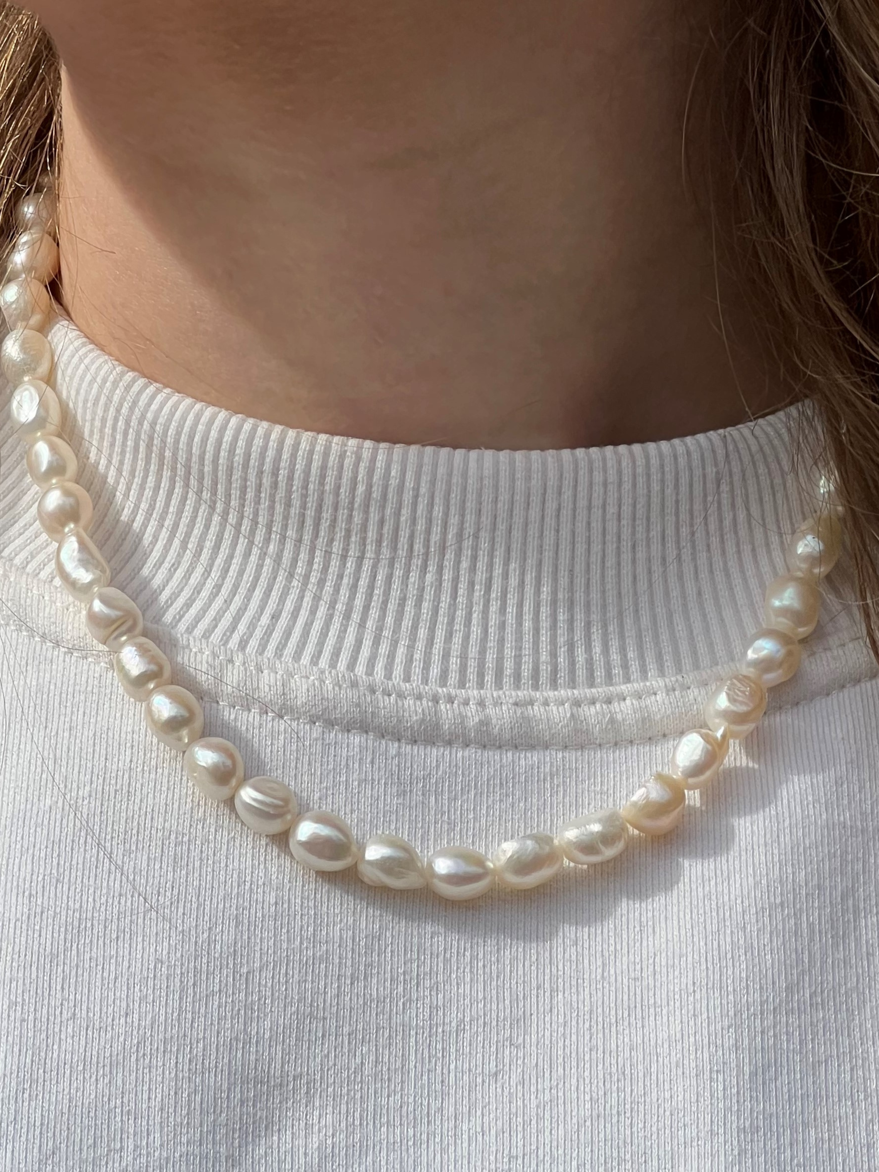 necklace with sweet water pearls VENT DU NORD