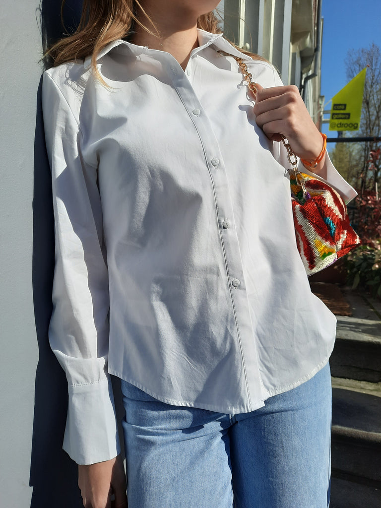 perfecte witte basis blouse katoen